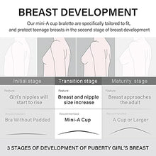 Load image into Gallery viewer, Girls Training Bras with Removable Padded for 8-10-12-14 Years Old,MiniA Cup Pad&amp;Wireless Bras for Girls,Comfort Seamless(Pink)

