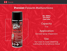 Load image into Gallery viewer, Hornady One Shot Case Lube, 5 oz – Aerosol Dry Lube, with DynaGlide Plus – Clean, Non-Sticky and Easy to Use – Contains No Petroleum, Won't Contaminate Powder or Primers
