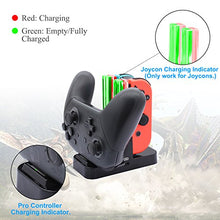 Load image into Gallery viewer, FastSnail Controller Charger Compatible with Nintendo Switch, Charging Dock Stand Station Compatible with Switch Joy-con and Pro Controller with Charging Indicator and Type C Charging Cable
