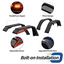 Load image into Gallery viewer, OEDRO Fender Flares w/ Signal Lights Compatible with 2018-2022 Jeep Wrangler JL &amp; JLU Unlimited (2-Door &amp; 4-Door), Off-Road Widened Steel Front &amp; Rear 4 PCS Set
