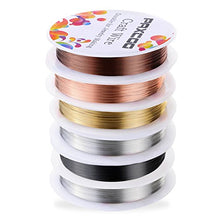 Load image into Gallery viewer, PAXCOO 6 Pack Jewelry Beading Wire for Jewelry Making Supplies and Craft (24 Gauge)
