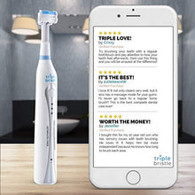 Load image into Gallery viewer, Triple Bristle Best Sonic Electric Toothbrush - Whiter Teeth &amp; Brighter Smile - Rechargeable 31,000 VPM Tooth Brush is Unique &amp; Patented 3 Brush Head Design - Perfect Angle Bristles Clean Each Tooth
