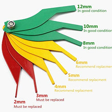 Load image into Gallery viewer, BSBMIEQM Brake Lining Thickness Gauge, Car Automotive Brake Pad Measuring Ruler Tool, Measure Disc and Drum Brake Pads Feeler Gauge, Color-Coded，SAE &amp; Metric，Durable Steel Brake Rotor Gauge
