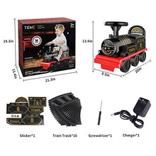 Load image into Gallery viewer, TEMI Ride On Toy Powered Train with Track Early Educational Electric Vehicle Kids Riding Car w/ Lights &amp; Sounds Storage Seat Gift for Children Baby Toddlers Boys &amp; Girls Age 2-6

