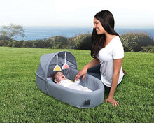 Load image into Gallery viewer, Lulyboo Bassinet To-Go Infant Travel Bed - Baby Lounge Backpack - Combines Crib, Playpen and Changing Station, Metro
