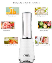 Load image into Gallery viewer, JEFAL Personal Small Blender Smoothie Maker,Portable Juicer Blender Electric High-Speed Mixer with Tritan Travel Sport Bottle, BPA-Free, Portable Blender for Shakes and Smoothies
