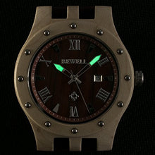 Load image into Gallery viewer, Bewell W109A Natural Wood Watches for Men Quartz Date Lumious Pointers (Maple and Red Sandalwood)
