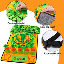 Load image into Gallery viewer, ZMUBB Pet Snuffle Mat for Dogs Sniff Mat Nosework Feeding Mat Slow Feeder Interactive Dog Puzzle Toys for Training and Stress Relief Encourages Natural Foraging Skills
