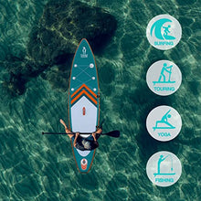 Load image into Gallery viewer, Tuxedo Sailor Inflatable 11'×30"×6" Ultra-Light SUP for All Skill Levels Everything Included with Stand Up Paddle Board, Adj Paddle, Pump, ISUP Travel Backpack, Leash 10L Waterproof Bag,Shoulder Strap
