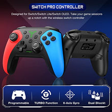 Load image into Gallery viewer, Wireless Switch Controller for Nintendo Switch/Lite/OLED Controller, Switch Controller with a Mouse Touch Feeling on Back Buttons, Extra Switch Pro Controller with Wake-up,Programmable, Turbo Function
