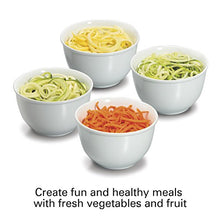 Load image into Gallery viewer, Hamilton Beach 3-in-1 Electric Vegetable Spiralizer &amp; Slicer With 3 Cutting Cones for Veggie Spaghetti, Linguine, and Ribbons, 6-Cups, Black
