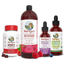 Load image into Gallery viewer, Vegan Immunity Vitamins Bundle for Kids &amp; Adults by MaryRuth's- USDA Organic Probiotics, Morning Multivitamin, Elderberry Extract &amp; Immunity Gummies - Non-GMO Vegan Sugar Free 30-60 Day Supply
