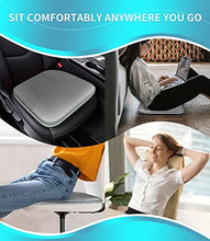 Load image into Gallery viewer, Custom-fit for Subaru Memory Foam Heightening Car Seat Cushion,Sciatica &amp; Back Pain Relief, Bonded Leather/ice Silk Breathable Fabric Seat Cushion, Designed for Subaru Accessories (Gray,For Subaru)
