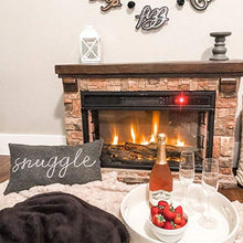 Load image into Gallery viewer, e-Flame USA Telluride LED Electric Fireplace Stove with Faux Wood and Stone Mantel - Remote - 3D Log and Fire
