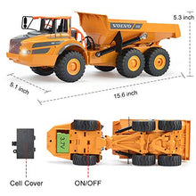 Load image into Gallery viewer, Volvo RC Truck Dump Truck RC Articulated Hauler with Rechargeable Battery 120 Min Play Time RC Toy Construction Truck for All Adults &amp; Kids
