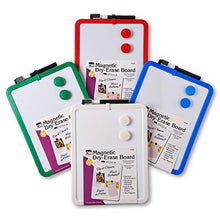Load image into Gallery viewer, Charles Leonard Framed Magnetic Dry Erase Board Combo Pack, Includes ONE, 8.5 x 11 Inch Whiteboard, Attached Marker with Eraser and 2 Magnets, Color May Vary (35200)
