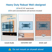 Load image into Gallery viewer, Full Motion TV Wall Mount Bracket Dual Articulating Arms Swivels Tilts Rotation for Most 37-70 Inch LED, LCD, OLED Flat Curved TVs, Holds up to 132lbs, Max VESA 600x400mm by Pipishell
