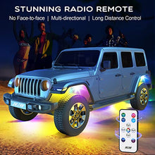 Load image into Gallery viewer, DR.CAR RGB LED Rock Lights, 4 Pods Multicolor Neon LED Light Kit with APP &amp; Remote Control, 65 Scene Options, Music Sync, Timing, Exterior Car Lights Fit for Truk/ATV/UTV/Off-Road Vehicle, IP68
