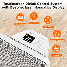 Load image into Gallery viewer, Ballu Infrared Space Heater for Indoor Use，1500W Full Room Quiet Heating With TFT Display，24h Timer，Eco，Auto Thermostat，Standing/Wall Mount，Electric Portable Panel Heater for Bedroom，Office
