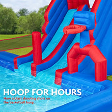 Load image into Gallery viewer, Sunny &amp; Fun Ultra All-Play Inflatable Water Slide Park – Heavy-Duty for Outdoor Fun - Climbing Wall, Slides, Bounce House, Volley Net, Deep Pool – Inflate with Included Air Pump &amp; Carrying Case
