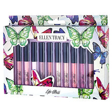 Load image into Gallery viewer, Enchante Ellen Tracy 10 Pc Lip Gloss Collection, Shimmery Lip Glosses for Women and Girls, Long Lasting Color Lip Gloss Set with Rich Varied Colors, Great Holiday Gift and Birthday Gift
