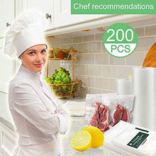 Load image into Gallery viewer, Upgrade!! O2frepak 200 Pint 6" x 10" Embossed Food Saver Vacuum Sealer Bags for Seal a Meal,Food Saver,Plus other Machines.BPA Free Commercial Grade Sous Vide Vaccume Seal PreCut Bag
