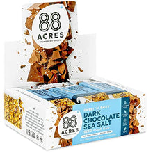Load image into Gallery viewer, 88 Acres Granola Bars | Dark Chocolate Sea Salt | Gluten Free, Nut-Free Oat and Seed Snack Bar | Vegan &amp; Non GMO | 12 Pack
