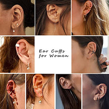 Load image into Gallery viewer, CASSIECA Women's Adjustable Non-Piercing Ear Cuffs Earrings Clip On Cartilage Helix Wrap Ear Jewelry Set
