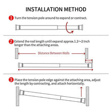Load image into Gallery viewer, 2 Pack Spring Tension Curtain Rod Adjustable 28-43 Inches，5/8" Diameter， White，Small Short Expandable Spring Loaded Curtain Tension Rods For Window, Bathroom, Cupboard,Kitchen
