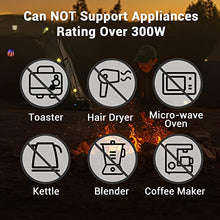 Load image into Gallery viewer, ROCKPALS 300W Portable Power Station, 280wh (78000mAh) Solar Generator with 110V Pure Sine Wave AC Outlet, USB-C PD Input/Output, QC 3.0, CPAP Backup Lithium Battery for Outdoor Camping Emergency
