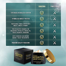 Load image into Gallery viewer, Premium Keratin Hair Mask - Professional Treatment for Hair Repair, Nourishment &amp; Beauty - Hair Mask - Vitamin Complex for All Hair Types - with Omega 3, 9, Vitamin E - Protein Nourishment Mask

