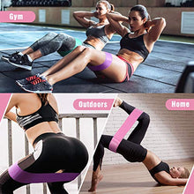 Load image into Gallery viewer, FRETREE Resistance Bands for Legs and Butt - Non Slip Elastic Exercise Bands Set for Stretching, Strength Training, Physical Therapy, Yoga, Home Equipment Workout Booty Bands for Women/Men (3 Packs)
