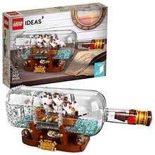 Load image into Gallery viewer, LEGO Ideas Ship in a Bottle 21313 Expert Building Kit, Snap Together Model Ship, Collectible Display Set and Toy for Adults (962 Pieces)

