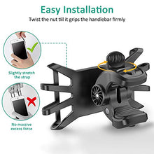 Load image into Gallery viewer, Bovon Bike Phone Mount, (Bolt Design) Sturdy Universal Motorcycle Bicycle Phone Holder Stand Compatible with iPhone Se/ 11 Pro Max/XS Max/XR/X/XS/8/8 Plus/7/7 Plus, Samsung S10/S10 Plus
