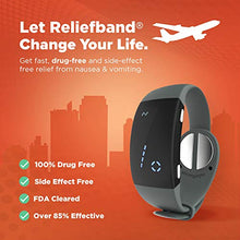 Load image into Gallery viewer, Reliefband Premier Anti-Nausea Wristband | FDA Cleared Nausea &amp; Vomiting Relief for Anxiety, Migraine, Motion Sickness (Car, Air, Train, Sea), Hangover &amp; Morning Sickness | Drug Free (Charcoal)
