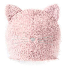 Load image into Gallery viewer, accsa Toddler Kid Girls Christmas Halloween Winter Fluffy Cat Ear Beanie Hat Pink 3-6Y
