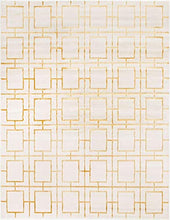 Load image into Gallery viewer, Unique Loom Marilyn Monroe Glam Collection Textured Geometric Trellis Area Rug, 8' 0 x 10' 0 Rectangle, White/Gold
