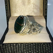 Load image into Gallery viewer, Blood Stone Solid 925 Sterling Silver Ring/Natural Bloodstone Gemstone Ring/Gorgeous Blood Stone Silver Ring, Handmade Jewelry, Women's Ring, Womens Bloodstone Ring, Valentine Day Gift Ring
