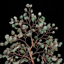 Load image into Gallery viewer, CrystalTears Green Aventurine Crystal Money Tree Feng Shui Crystal Bonsai Tree Sculpture Figurine Natural Gemstone Tree Ornament with Green Ceramic Vase for Hme Decoration Wealth Healing Gift
