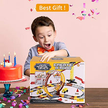 Load image into Gallery viewer, 226pcs Construction Themed Race Tracks Set, Flexible Trains Tracks With 2 Race Trucks, Toy Cars Set for 2 3 4 5 6 7 Years Old Child Kids Boys and Girls, Road Race Playset for Christmas Birthday Gift
