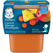 Load image into Gallery viewer, Gerber Baby Food 2nd Foods Blends, Carrot Mango Pineapple Puree, Veggie Power, Natural &amp; Non-GMO, 4 Ounce, 2-Pack (Pack of 8)
