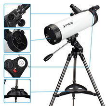 Load image into Gallery viewer, Telescope 114AZ Professional Reflector Telescope - Telescope for Beginners - Fully-Coated Glass Optics - Comes with Cellphone Adapter(1.5X Barlow Lens in it) &amp; 1.25 Inch 13% T Moon Filter
