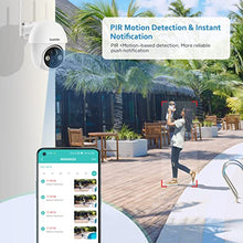 Load image into Gallery viewer, Security Camera Wireless Outdoor,Pan-Tilt 2.4G WiFi Solar Security Camera,Battery Powered Surveillance Cameras for Home with Night Vision,2-Way Audio,Motion Detection,SD Card &amp; Cloud Storage, Codnida

