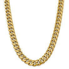 Load image into Gallery viewer, Mia Diamonds 14k Yellow Gold 15mm Semi-Solid Miami Cuban Chain Necklace
