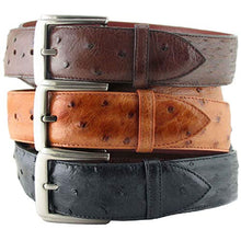 Load image into Gallery viewer, Genuine Full Quill Ostrich Handmade 1 ½” Bronco Belts
