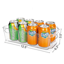 Load image into Gallery viewer, HOOJO Refrigerator Organizer Bins - 8pcs Clear Plastic Bins For Fridge, Freezer, Kitchen Cabinet, Pantry Organization and Storage, BPA Free Fridge Organizer, 12.5" Long
