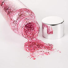 Load image into Gallery viewer, GL-Turelifes Mermaid Sequins Chunky Glitter Liquid Eyeshadow Glitter Body Gel Festival Glitter Cosmetic Face Hair Nails Makeup Long Lasting Sparkling 30g (09# White)
