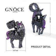 Load image into Gallery viewer, Gnoce"Divine Soul and Spirit" Black Plated Unicorn with Wings Beads 925 Sterling Silver Charm Pendant Locket fit for Bracelet/Necklace
