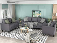Load image into Gallery viewer, 3 Pieces Living Room Sets, Living Room Furniture Sofa Set Include Armchair Loveseat Couch
