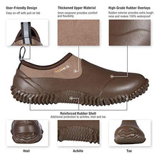 Load image into Gallery viewer, HISEA Unisex Rain Shoes Waterproof Rubber Garden Shoes Slip-on Muck Mud Ankle Rain Boots for Women Men with Comfortable Anti-slip Outsole
